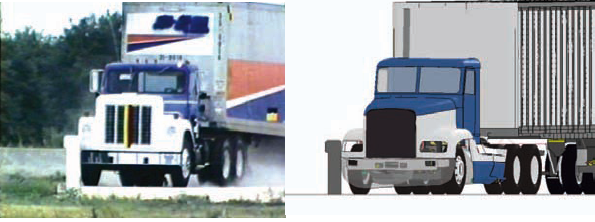 Comparison of test vehicle and its model