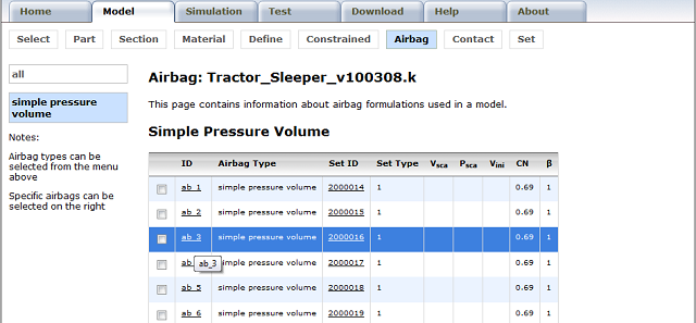 Airbag specifics link image